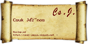 Csuk János névjegykártya