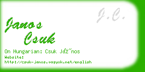 janos csuk business card